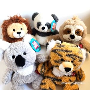 ☆HTF☆ JUNGLE Series 🌿 Set of 5 Jungle Bum Bumz by Russ (missing Wooley mammoth)